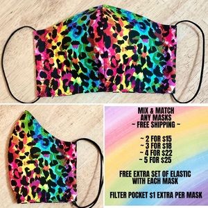 Face Mask ~ 100% Cotton ~ Elastic String